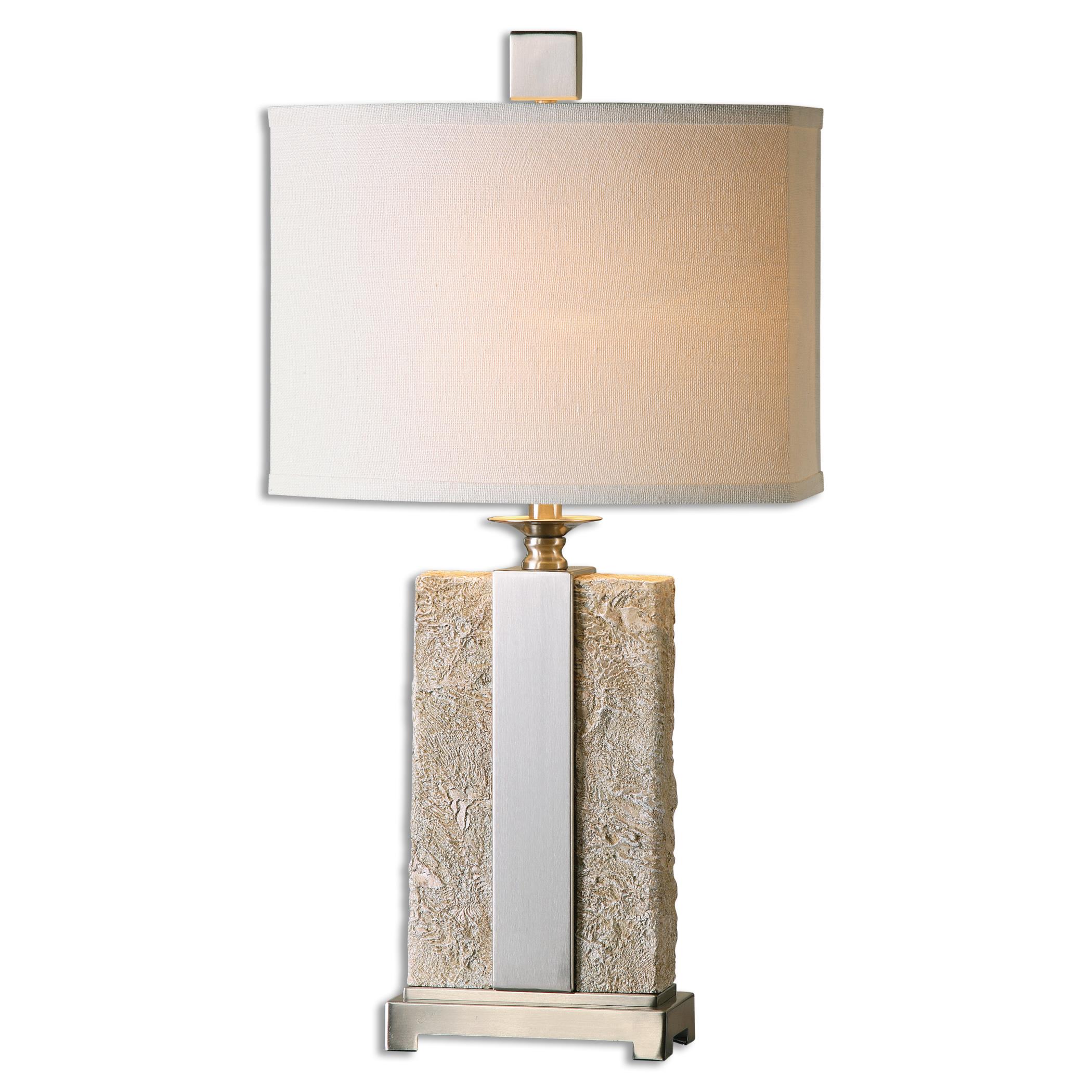 Uttermost Table Lamps 265081 Bonea Stone Ivory Table Lamp Corner